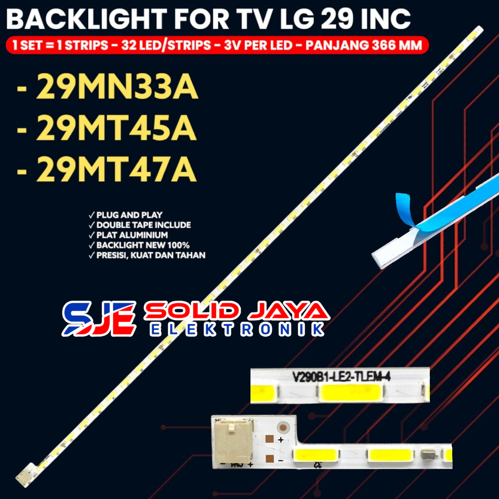 LG 29 นิ้ว LED TV BACKLIGHT 29MN33 29MT45 29MT47 29MN33A 29MT45A 29MT47A V290B1-LE2-TLEM4 BL โคมไฟ