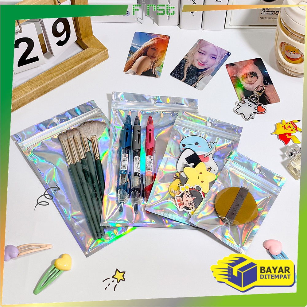 EC FH-C1104 คลิปพลาสติกโฮโลแกรมบรรจุภัณฑ์แบนห่ออาหารเครื่องเทศพลาสติก UK 7X13 ซม. / Ziplock โฮโลแกรม