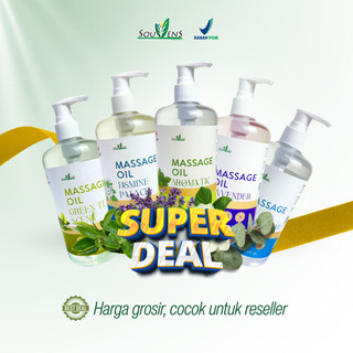 Souvens Massage Oil 500ml Minyak Pijat Aromaterapi | Spa Profesional & Homecare | Relaksasi BPOM