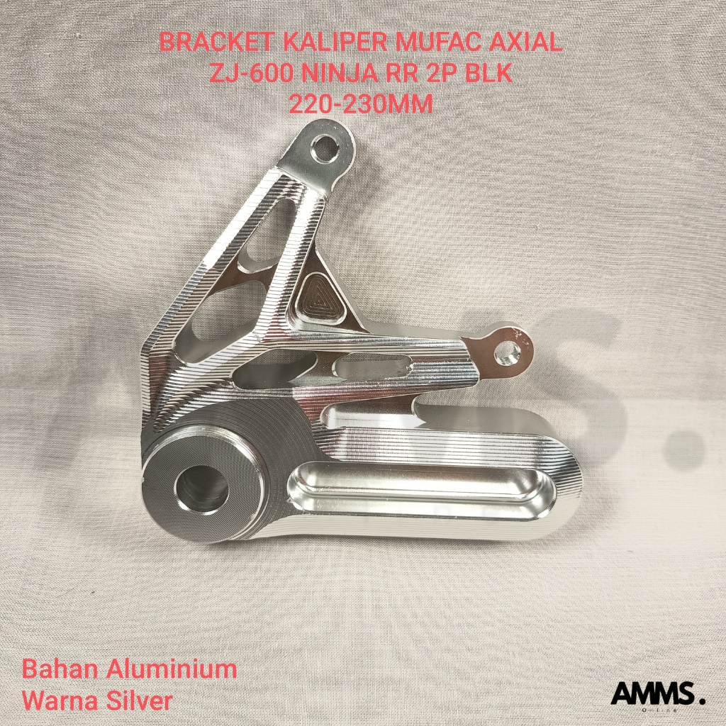 MUFAC AXIAL ZJ-600 NINJA RR 2P BLK 220-230MM SILVER CALIPER BRACKET