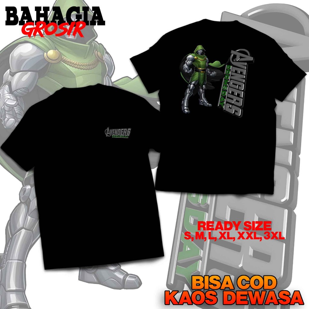 KATUN Viral Motif เสื้อยืด/ ผู้ใหญ่ Distro Avengers Doomsday เสื้อ Unisex/อินเทรนด์แขนสั้นผ้าฝ้ายผู้