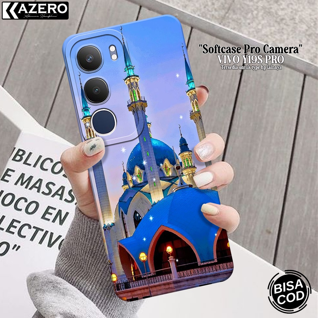 KAZERO - เคสโทรศัพท์ VIVO Y19S PRO - เคสแฟชั่นมัสยิด - กล้อง Pro - VIVO Y19S PRO Softcase - เคส VIVO
