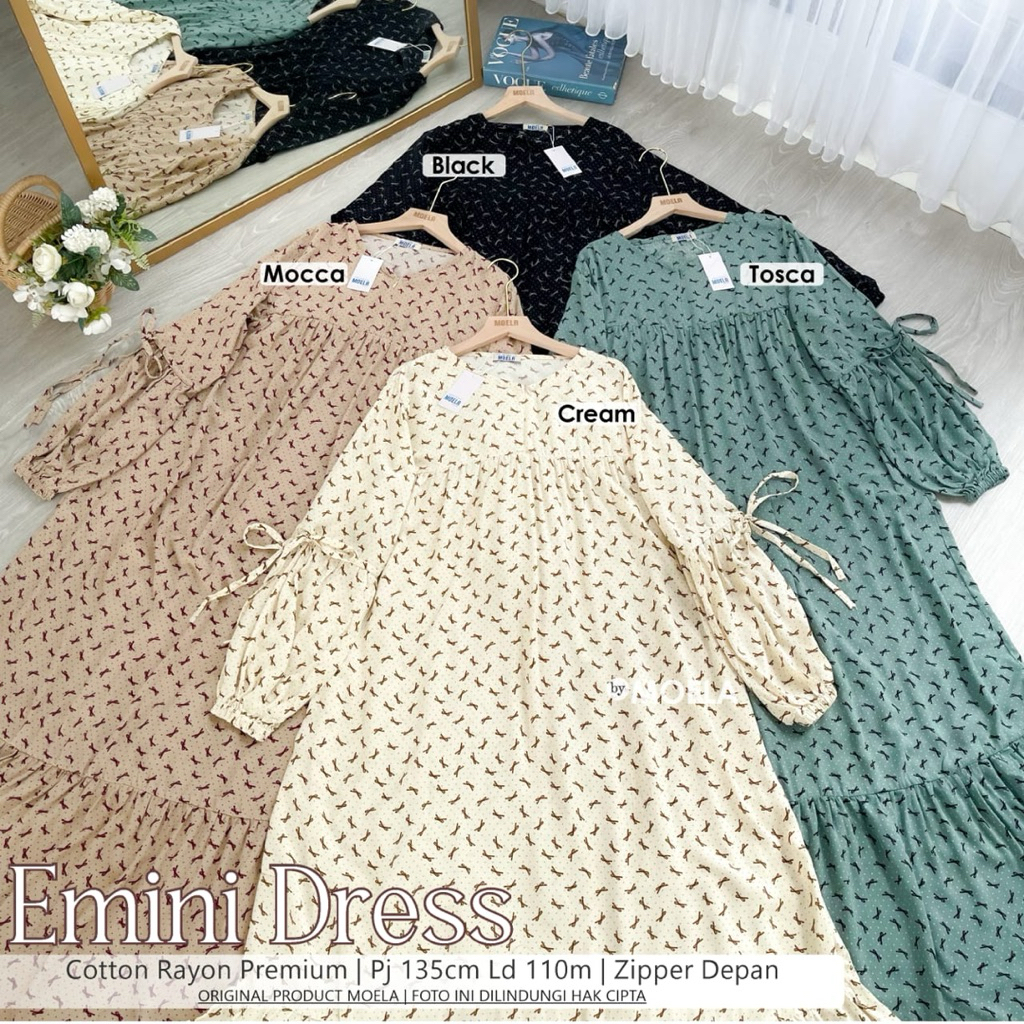 NO CANCEL• Emini Dress by Moela• ชุดเดรสเรยอน Motif