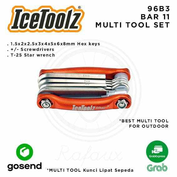 ICETOOLS Bar 11 Multi Tool Set ล็อคจักรยานพับได้ 96B3
