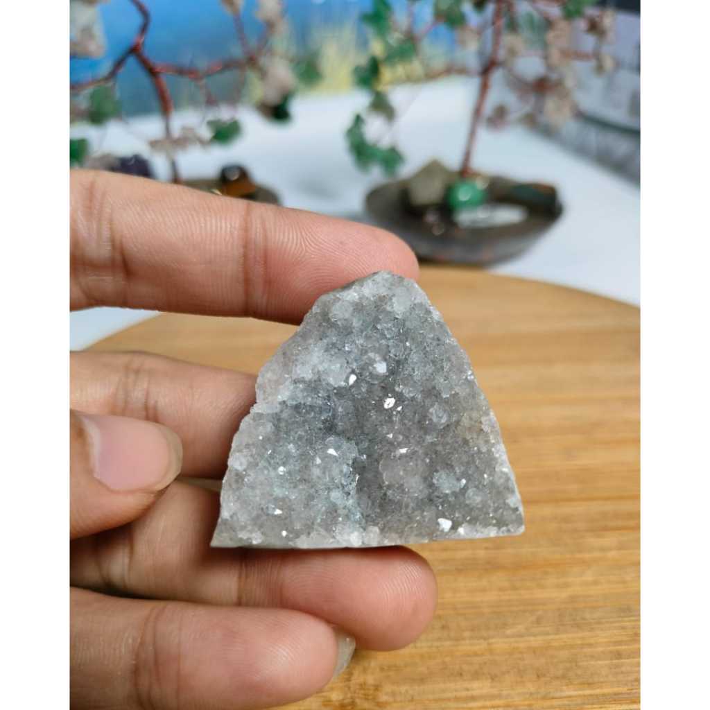 Natural Color Amethyst Quartz Druzy Cluster Small Geode (14)