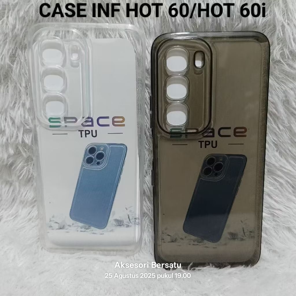 เคสนิ่ม สีดําใส INFINIX HOT 60 / INFINIX HOT 6i Casing Space Original Premium Mobile Phone Protector