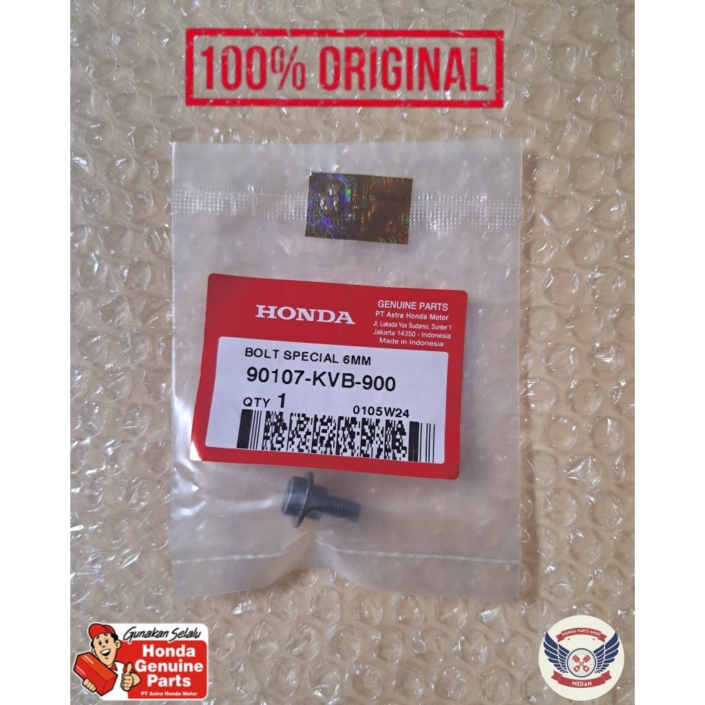 90107KVB900 Bolt พิเศษ 6mm Key Bolt 10 - BeAT คาร์บูเรเตอร์ FI Sporty eSP eCO Deluxe Street Led, Var