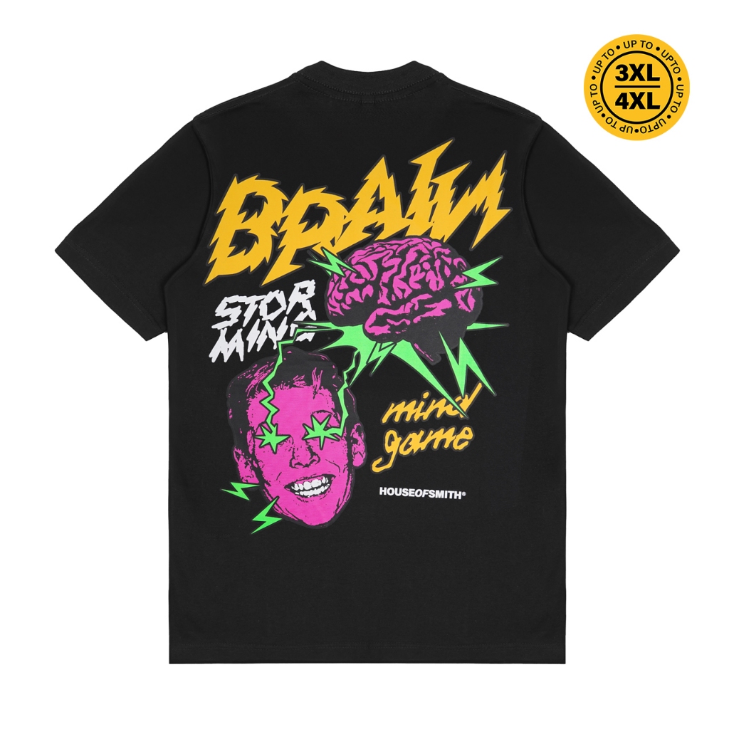 เสื้อยืดแขนสั้นผู้ชาย House of Smith - Mind Game Black 9 - เสื้อยืด