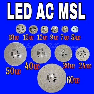 [PROMO 7.7] ORIGINAL PCB LED AC/PCB LED MSL PUTIH TERANG 5w sampai 50w /LED LAMPU 9Volt (MENGGUNAKAN SOKET DAN FREE KABEL!!!)