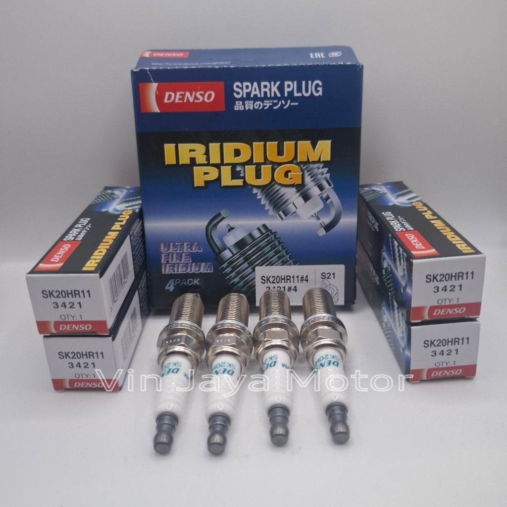 หัวเทียน Denso Iridium ดั้งเดิมสําหรับ Innova Reborn Fortuner VRZ Hilux Vigo SK20HR11 1 ชิ้น
