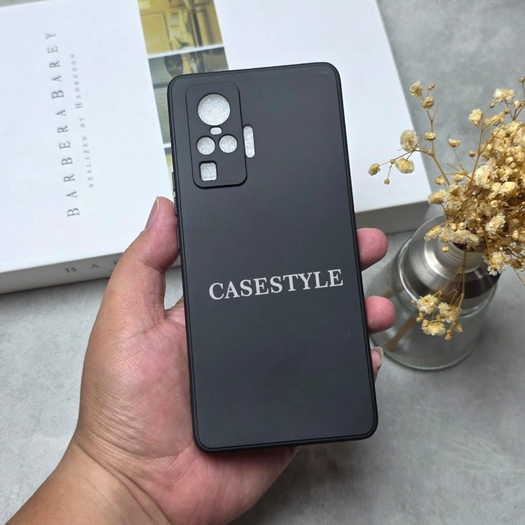 เคส Vivo X50 Pro Vivo X70 Pro Vivo X80 Vivo X80 Pro Softcase Candy Macaron Square Black Plain Case V