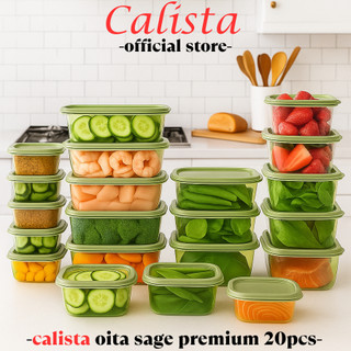 [ CALISTA ] TOPLES PALSTIK BENING SEALWARE FOOD CONTAINER TOPLES PLASTIK KOTAK CALISTA OITA SET ISI 20PCS TEMPAT PENYIMPANAN MAKANAN DI KULKAS FOOD PREP STORAGE PREPARATION SET TOPLES BUMBU DAPUR SET