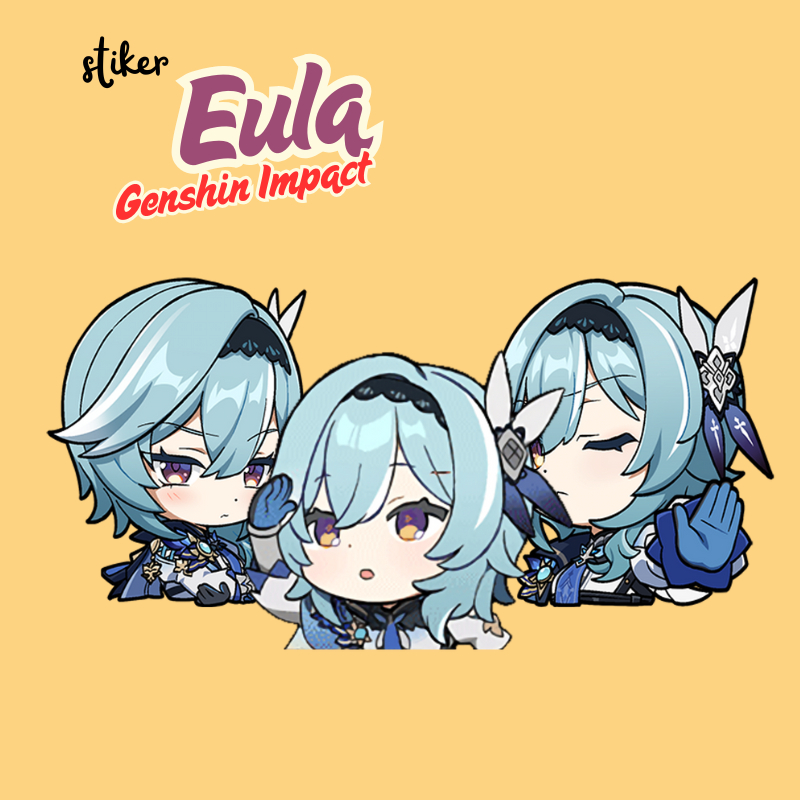 สติ๊กเกอร์ Eula Genshin Impact | สติ๊กเกอร์ สินค้ากันน้ําเคลือบเงา Eula GI ไวนิล