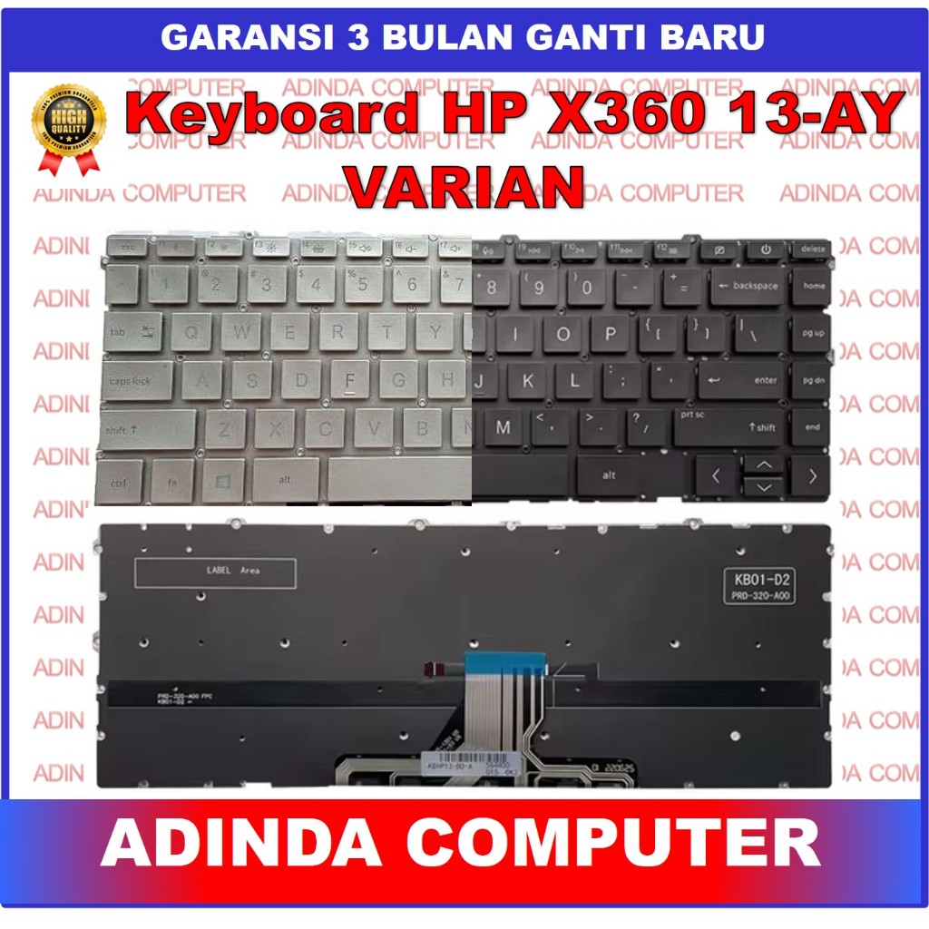 HP X360 13-AY 13-BD 13-BD 13-AY0000 13-AY0008CA M82698-001 TPN-C147 คีย์บอร์ดสีเงิน