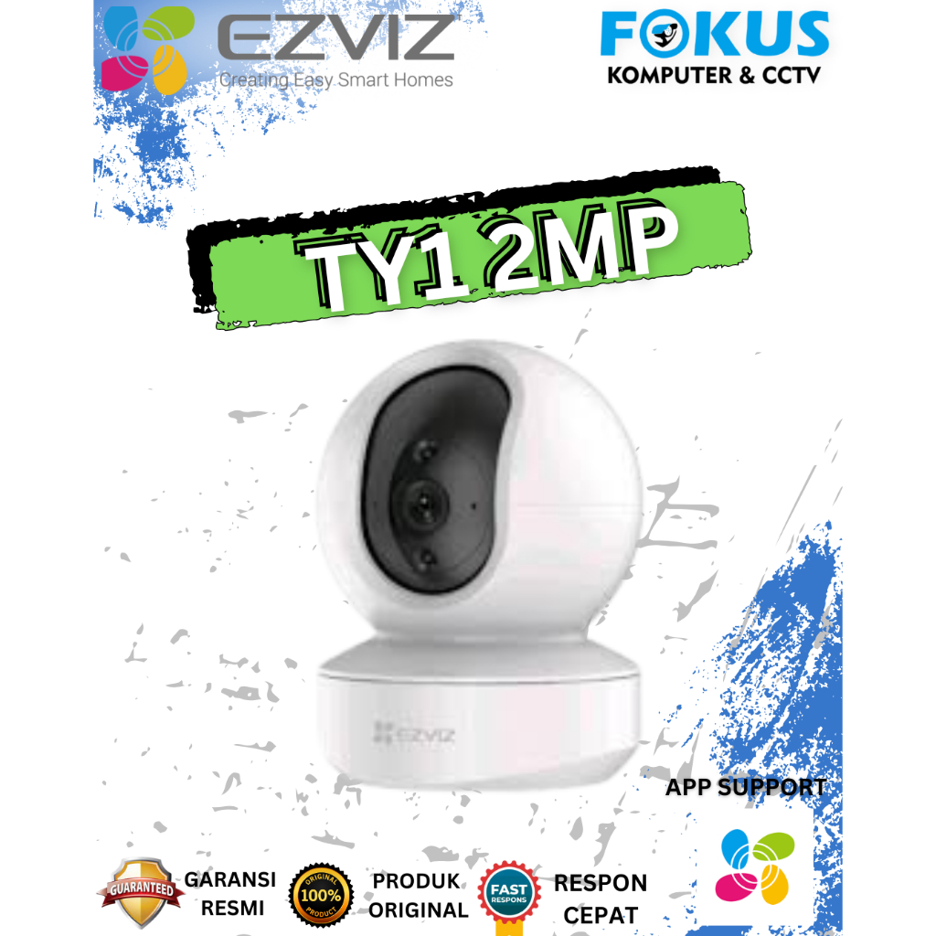 EZVIZ TY1 2MP WIFI CAM การรับประกันอย่างเป็นทางการดั้งเดิม