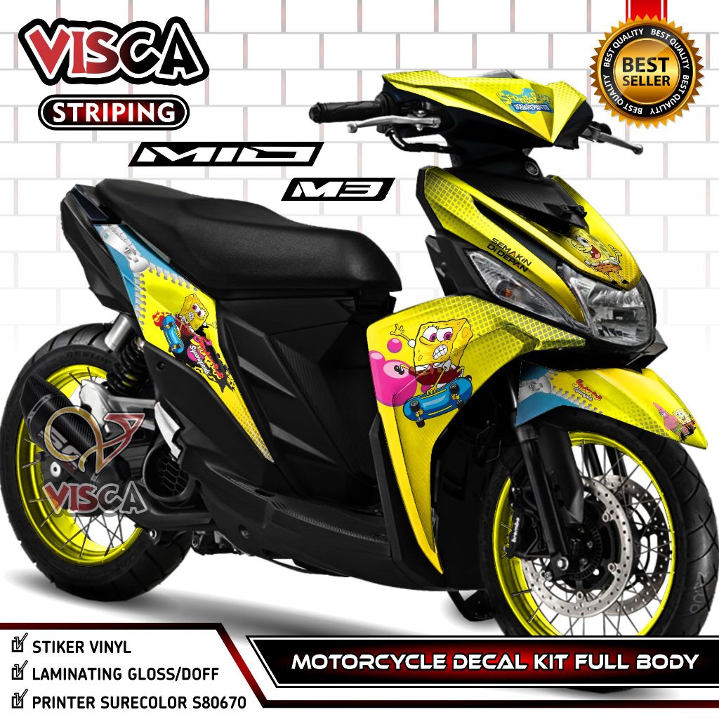 Mio M3 Full Body Decal - Mio M3 สติกเกอร์ - Mio M3 Fullbody Decal - Mio M3 Variation Striping - Mio 