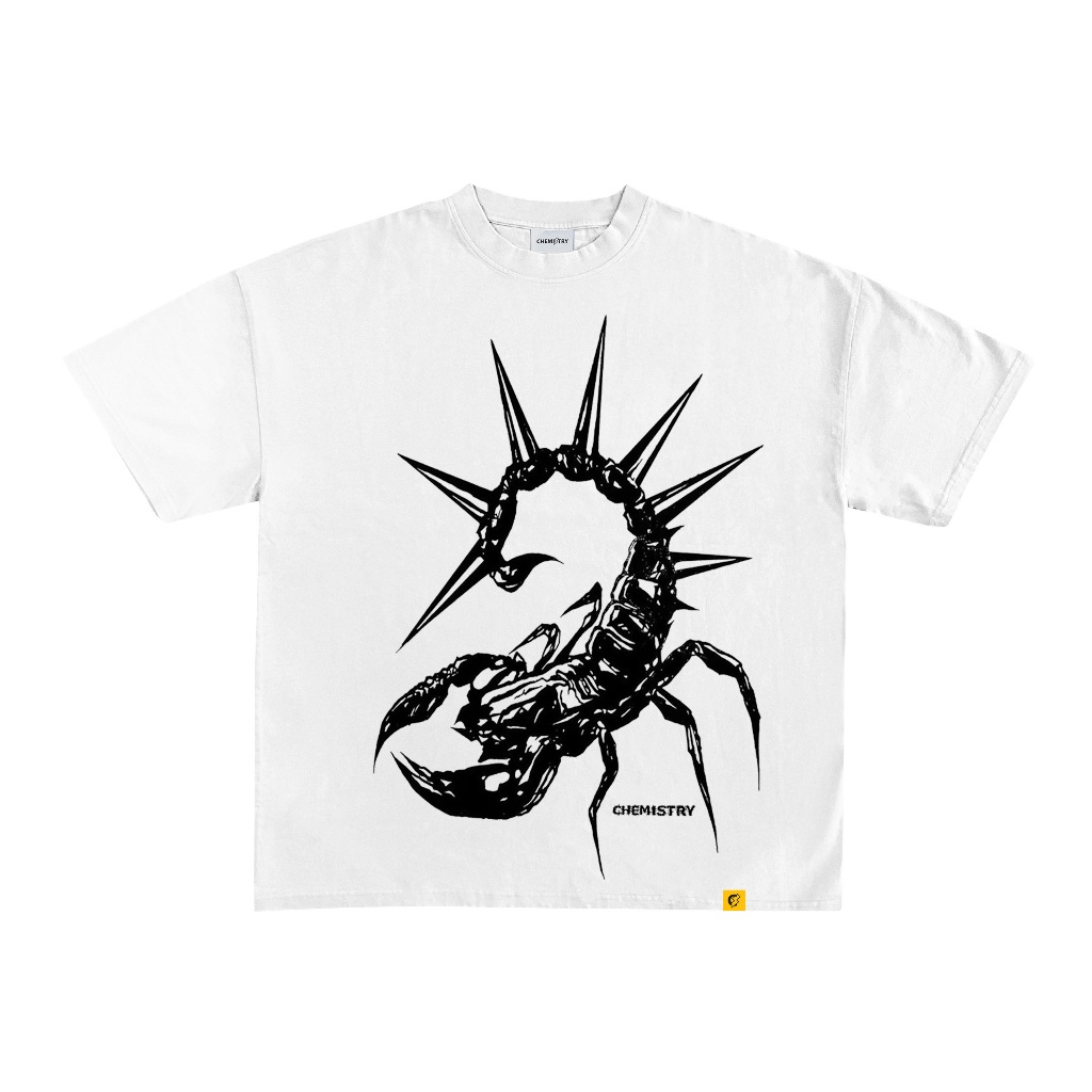 เสื้อยืดเคมีตรง - เสื้อยืด Heavyweight Boxy Crop - Wicked White