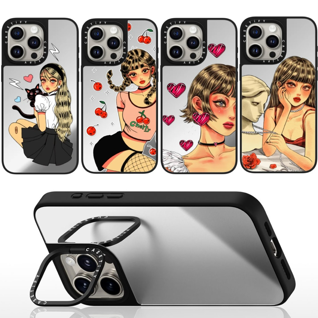 !!️ PRE-ORDER !!️ DAHYE MIRROR RING STAND CASE IPHONE 14 PRO MAX 15 PRO 15 PRO MAX 16 PRO 16 PRO MAX