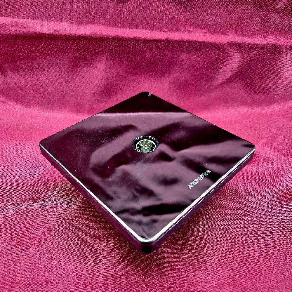 V16-E03-BK 1 Gang Switch Diamond Black Architech TV Socket