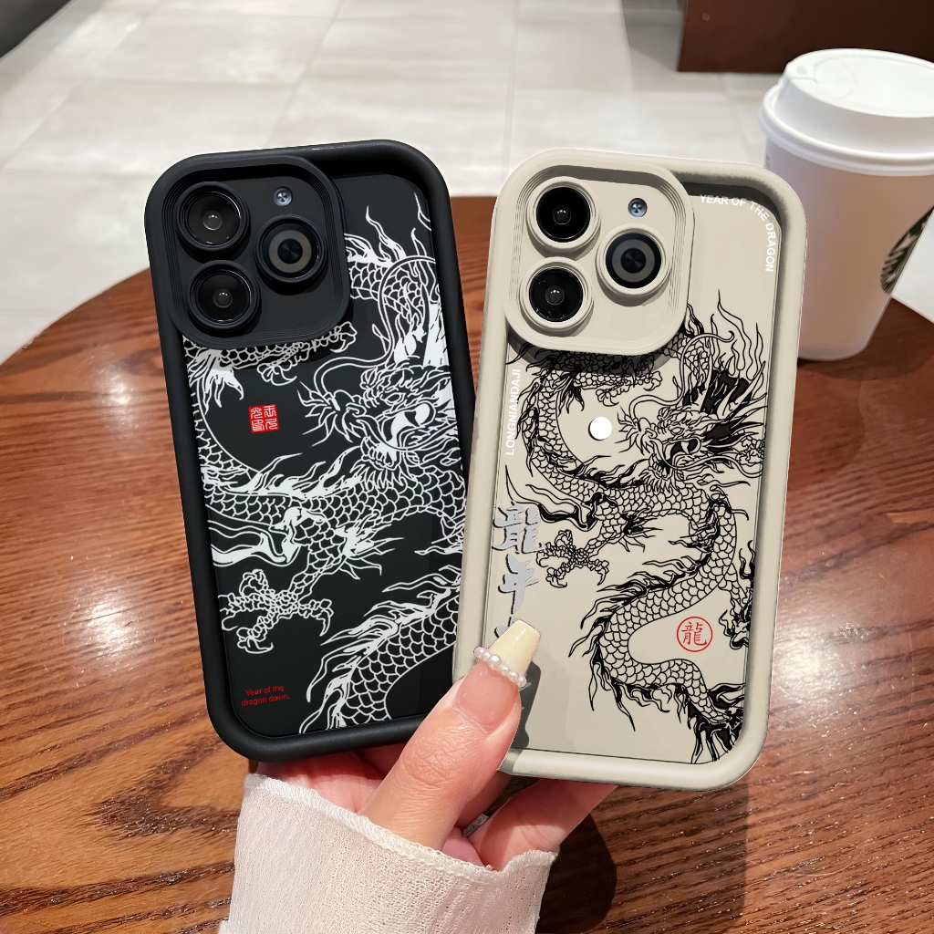 Softcase Procamera นูนมังกรสําหรับ INFINIX HOT 40i/INFINIX HOT 30/INFINIX HOT 30 PLAY/INFINIX HOT 20