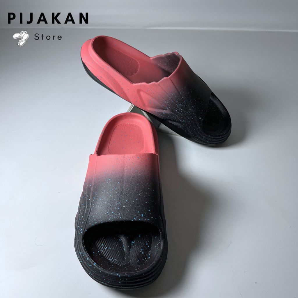 รองเท้าแตะยาง Flazz Slide Shell สีดํา สีชมพู Step Store