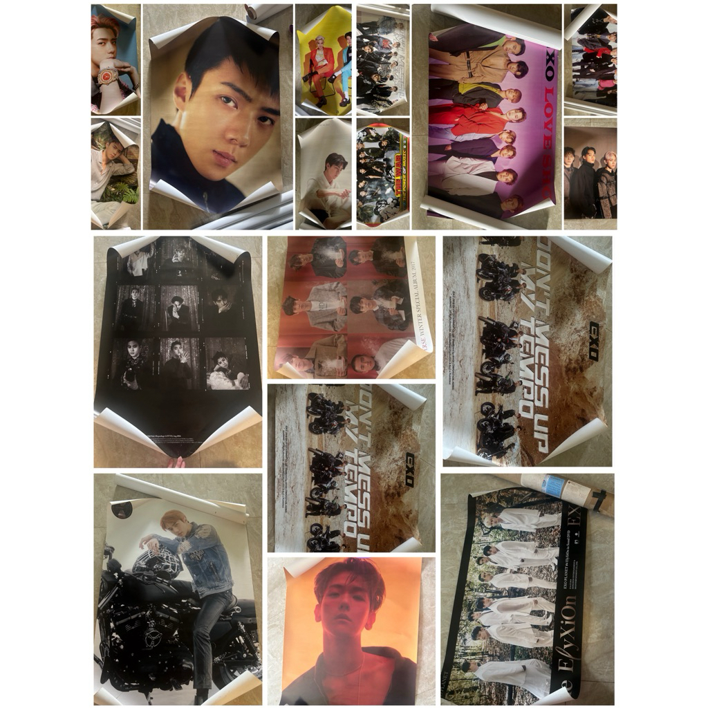 [EXO MERCHANDISE] โปสเตอร์อย่างเป็นทางการของ EXO & SOLGAN FANSITE SEHUN & SEHUN PHOTOCARD