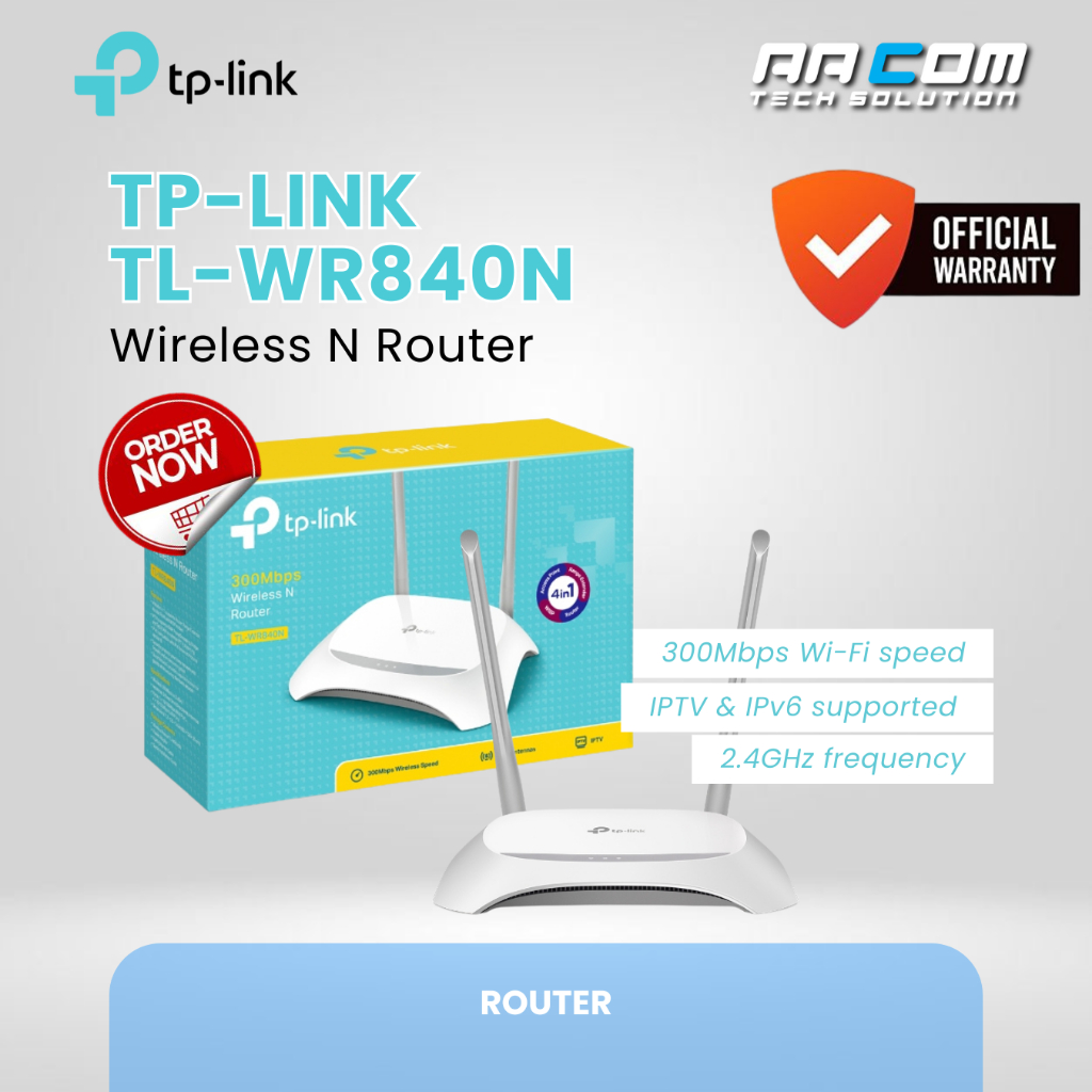 TP LINK TP-LINK TL-WR840N 300Mbps เราเตอร์ไร้สาย TP LINK