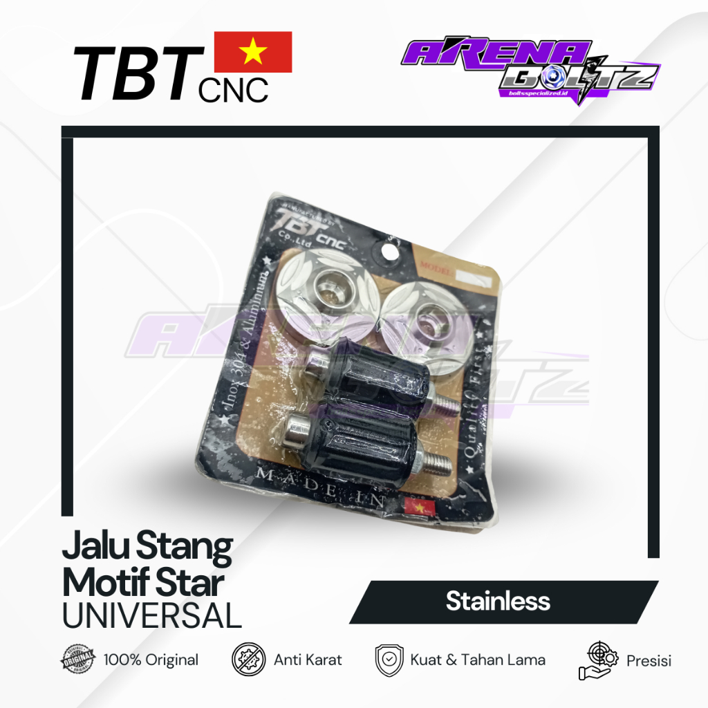 TBT CNC สแตนเลส Star Motif ลูกตุ้ม 1 ชุด/2 ชิ้น Original Vietnam