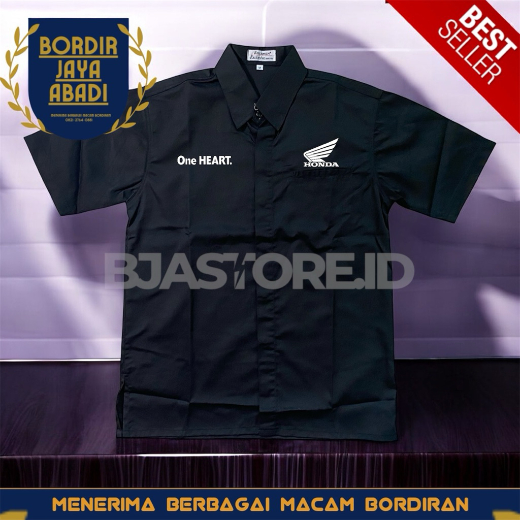 KEMEJA เสื้อเชิ้ตสีดํา Honda One Heart K1