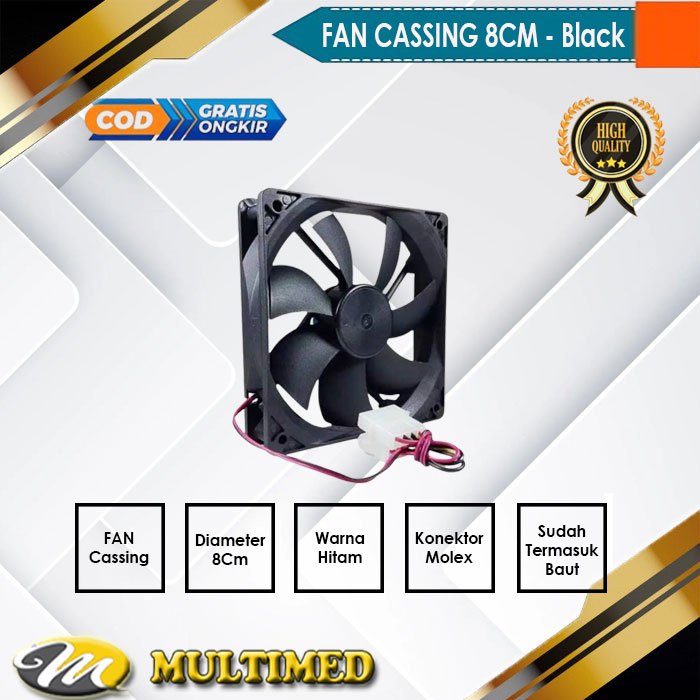 FAN Casing 8CM สีดํา
