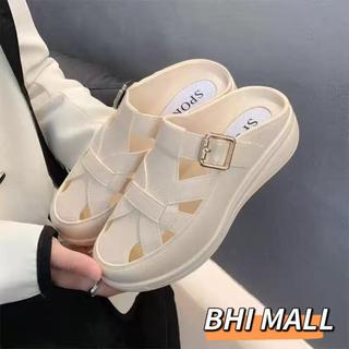 Sandal Wanita Sendal Selop Premium Wedges Karet Jelly PCU Kekinian Antislip Empuk Ringan