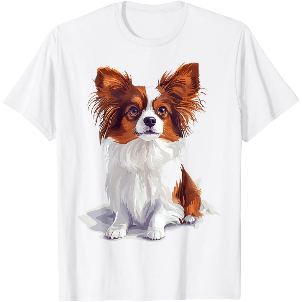 Ambers 24s Papillon Dog Pet Art Papillon เสื้อยืดสําหรับผู้ชายผู้หญิงเด็ก