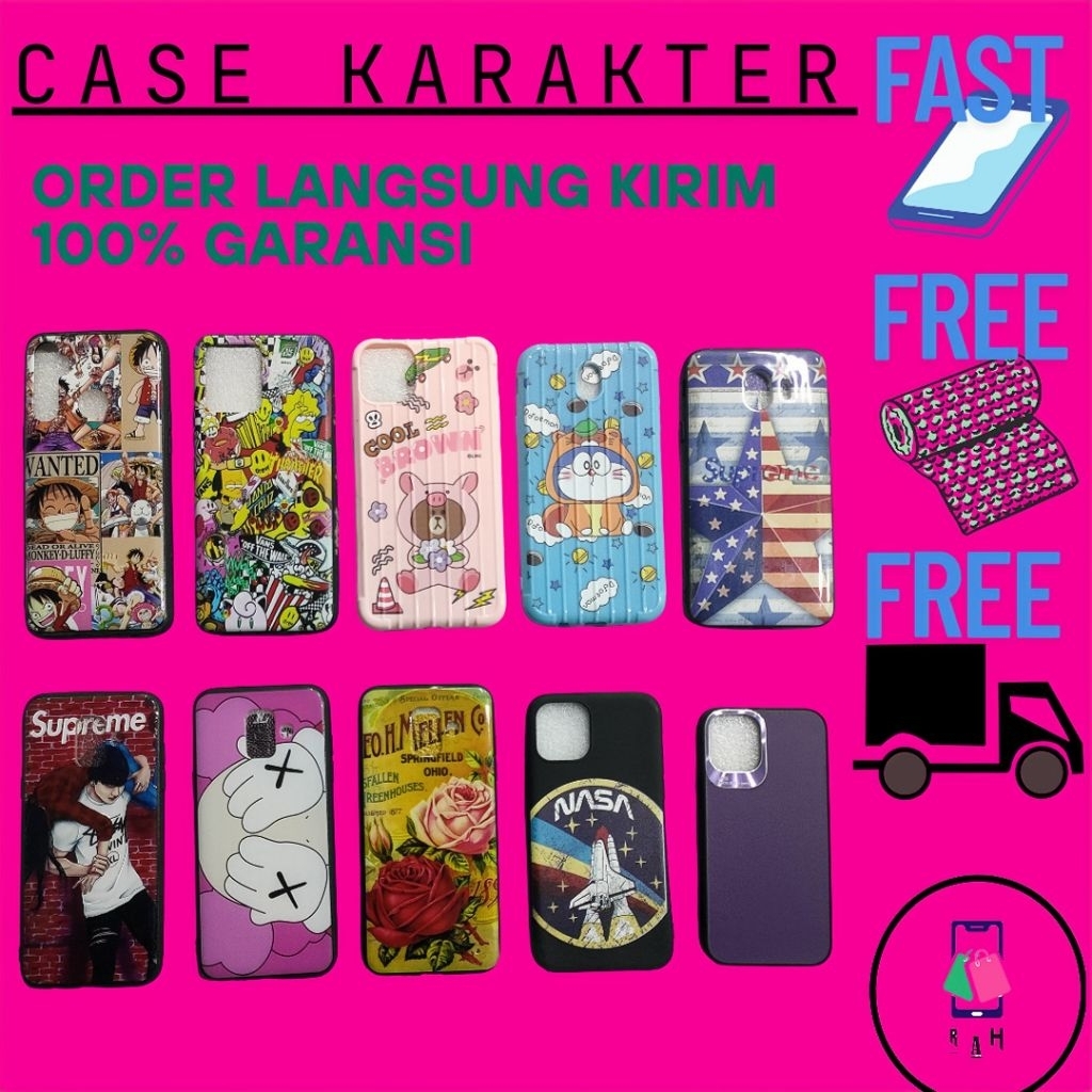 Softcase Silicone Case Character Motif Viral Case Samsung j6 j7prim j2core j7 A6 J4 j5prime j8 j7cor