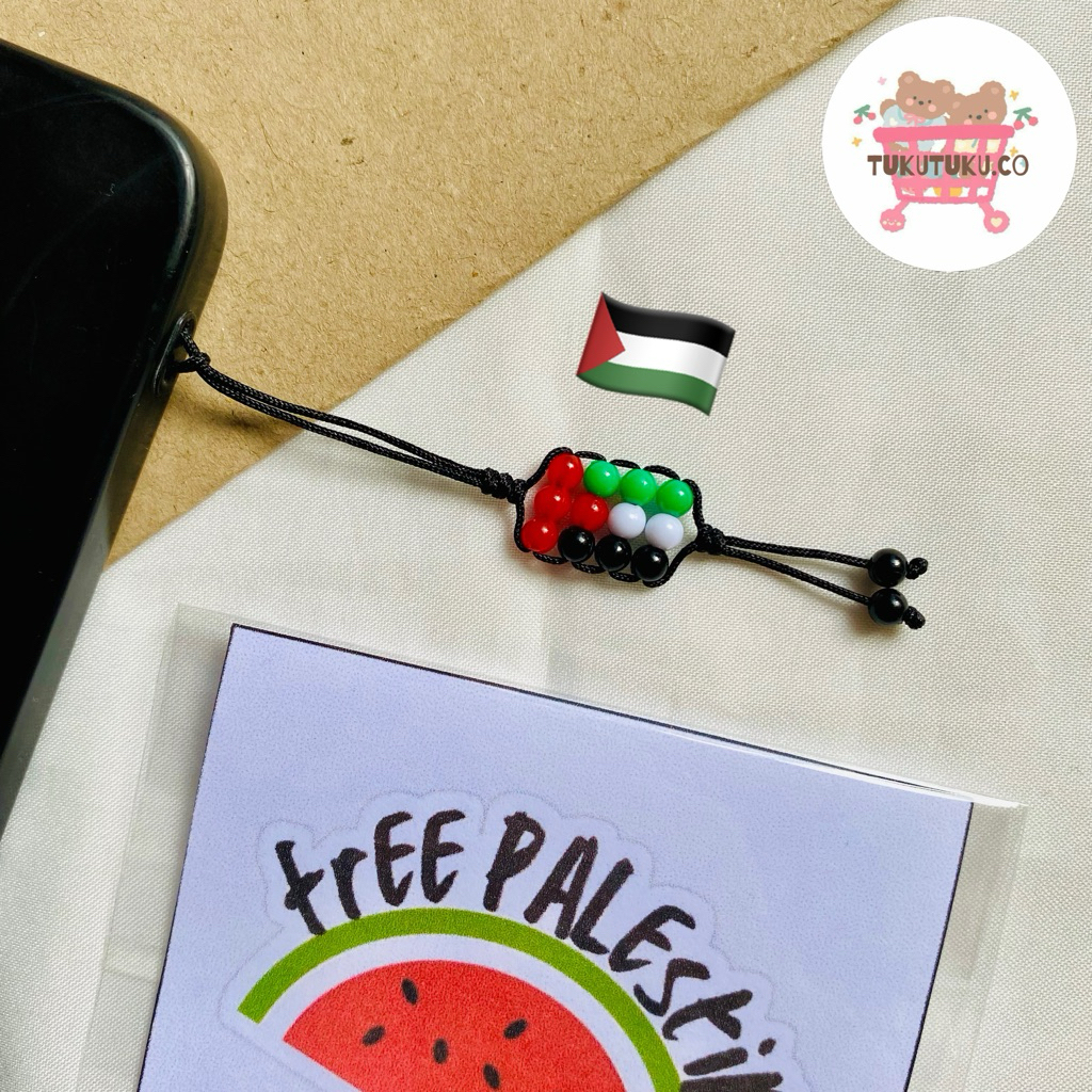 HP GANTUNGAN Palestine Phone Strap / ที่วางโทรศัพท์ธง Palestine / สายคล้องโทรศัพท์รุ่นธง Palestine / ที่วางโทรศัพท์ฟรี