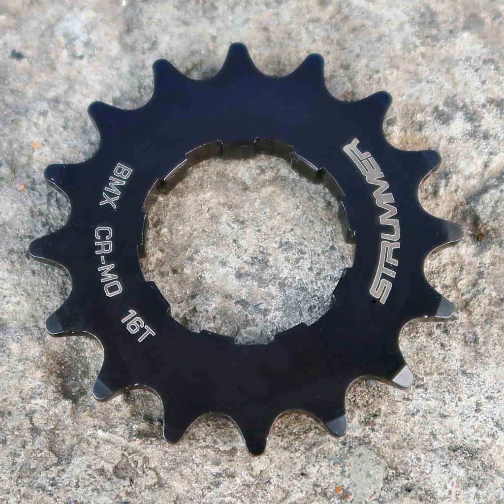 Strummer 16T BMX Cog พร้อมวัสดุ Cr-Mo / Cog Strummer สําหรับ BMX Hub 16T, Cr-Mo, สีดํา