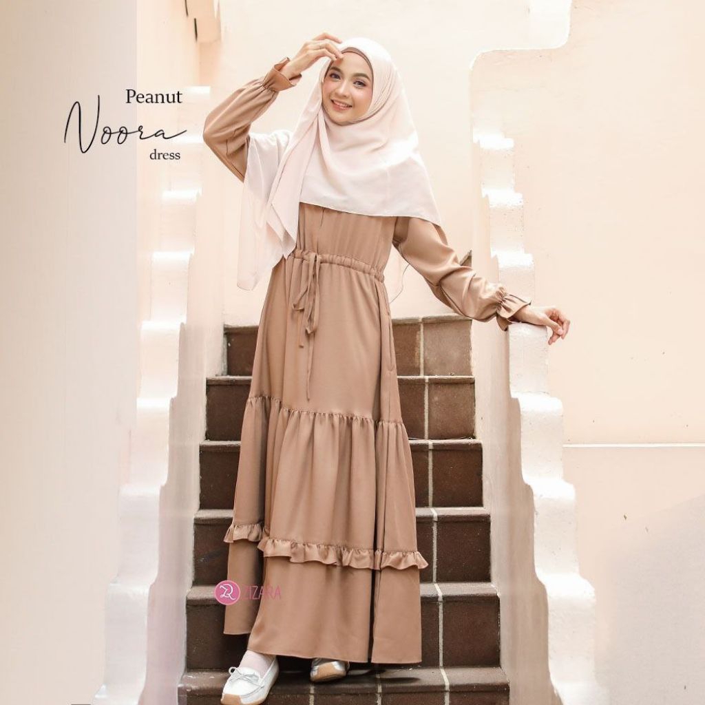 [OFFICIAL AGENT] Noora Dress by Zizara Gamis Only, Plain Lady Zara Material, Nursing Friendly