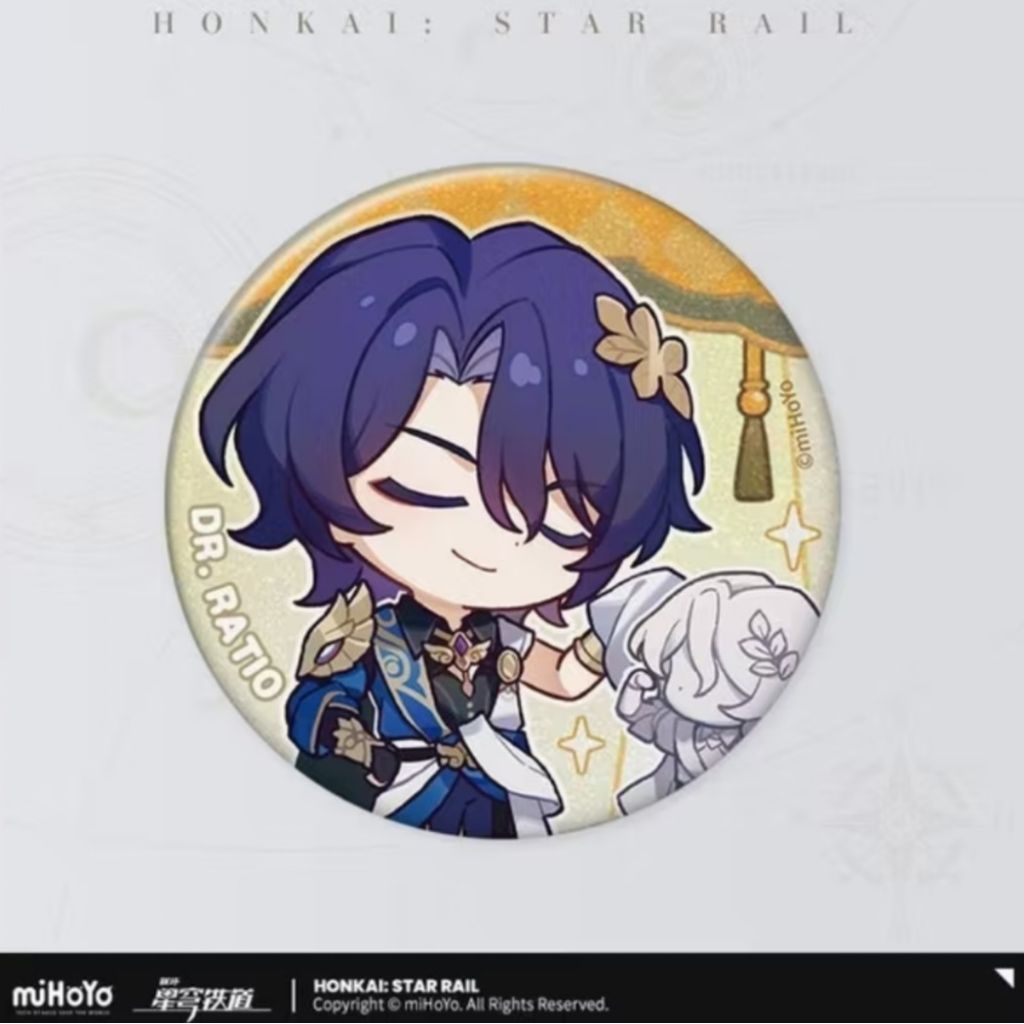 Star Rail Official Merchandise - DR RATIO Badges HSR / Pin Character Ratio mihoyo