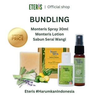 Eteris Bundling Sehat Anti Nyamuk Aman untuk Kulit | Bundling Hemat Spray Pewangi Ruangan Anti Nyamuk,  Lotion, Sabun Alami