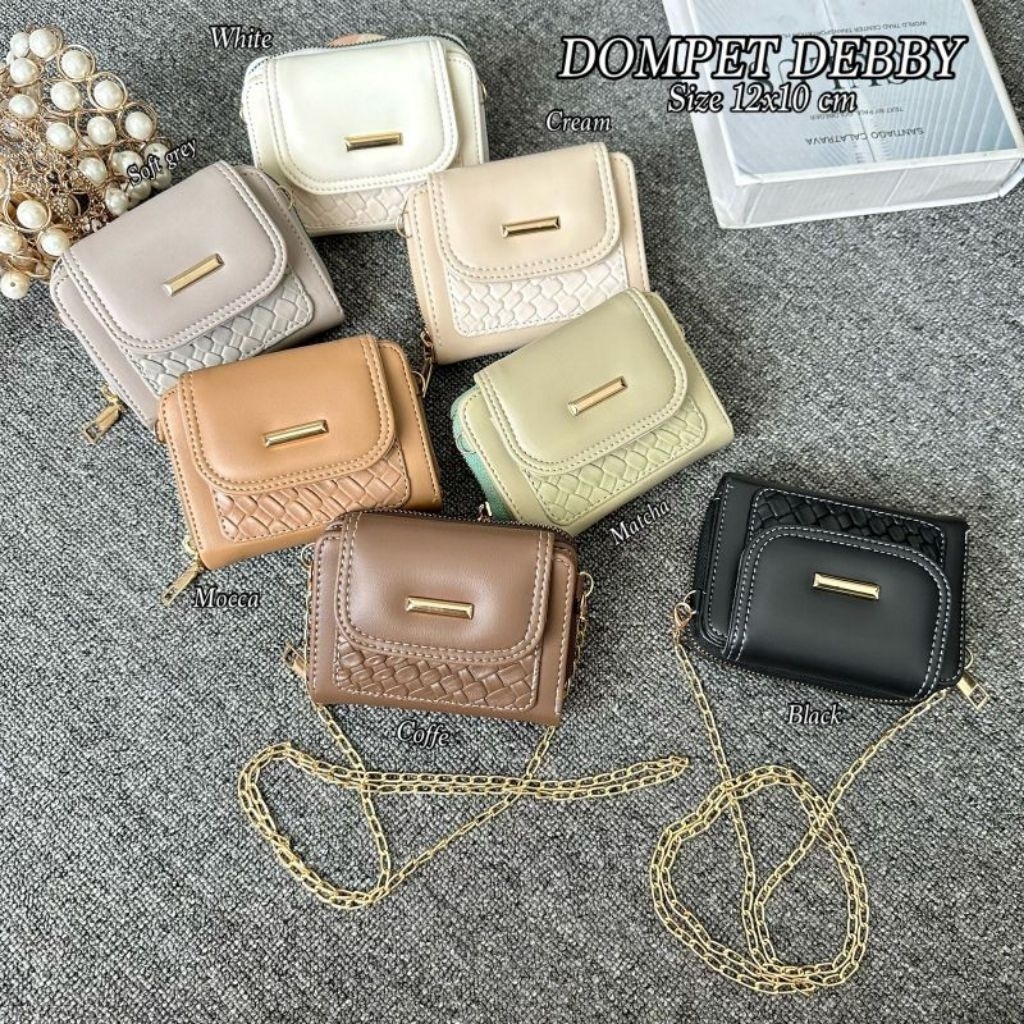 ผู้หญิง SLING WALLET BAG DERBBY DESIGN WOVEN SLING ZETA CHAIN STRAP/ TODAY BAG/ MINI CLARA DEBBY OKL