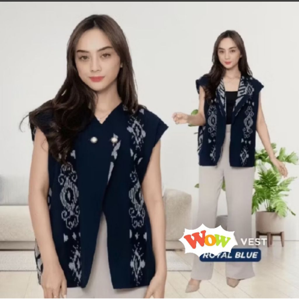 BUTTON WOVEN VEST ผู้ชายและผู้หญิง WOVEN VEST, PARTY VEST, OFFICE WORK VEST เสื้อกั๊กลําลอง