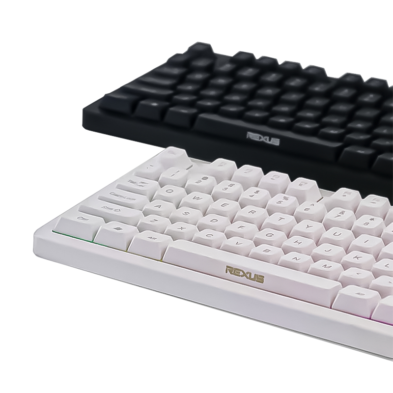 Rexus Fortress K9G TKL RGB Gaming Keyboard - สีดํา/ขาว - HG