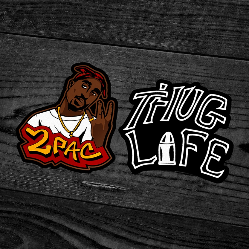 2Pac / Thug Life - สติ๊กเกอร์ Rapper 2Pac / Thug Life (BOOTLEG)