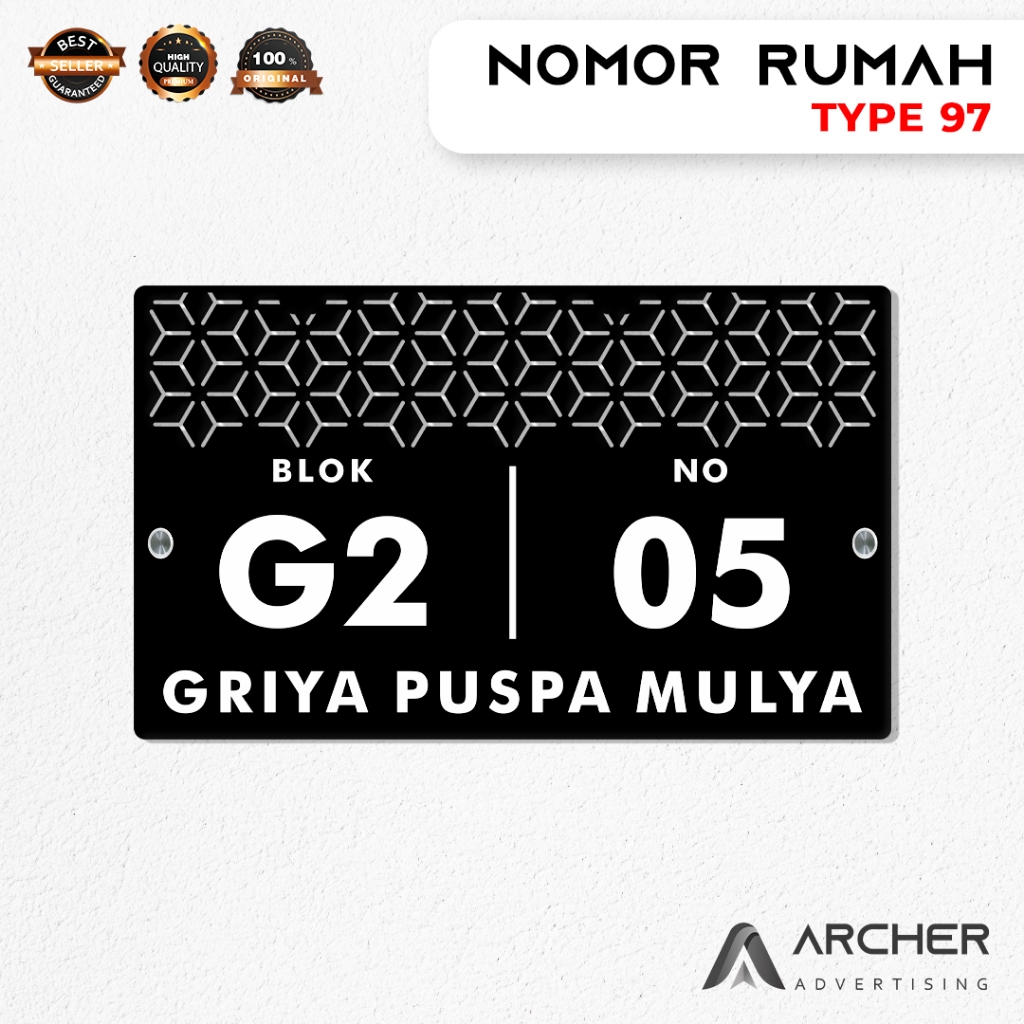 กระดานตัวเลขที่บ้านแบบกําหนดเอง TYPE 97