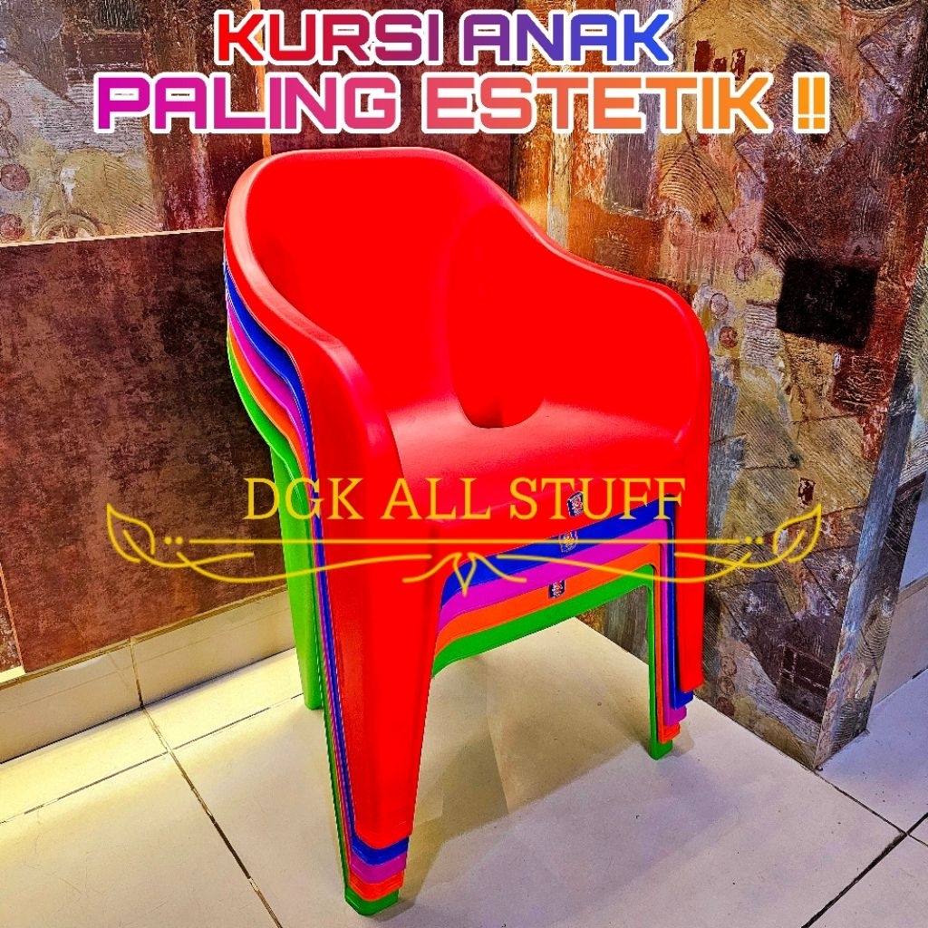 ราคาต่ํา เก้าอี้เด็กมีพนักพิง ที่วางแขนพลาสติก Twinpan Twin Pan Kp2 Kp 2 สีสันสดใส