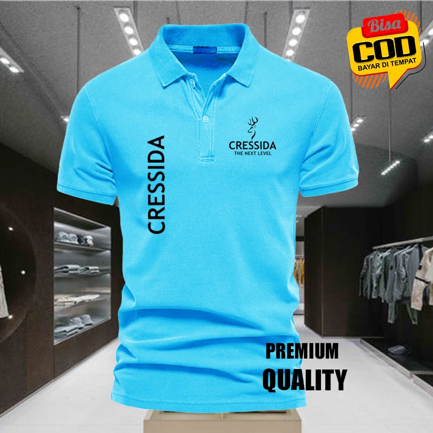 เสื้อโปโล / เสื้อยืดคอปก CSD KIRKA TEXT BLACK Premium Polo POLYSTER วัสดุแขนสั้น / เสื้อผ้าผู้ชายและ