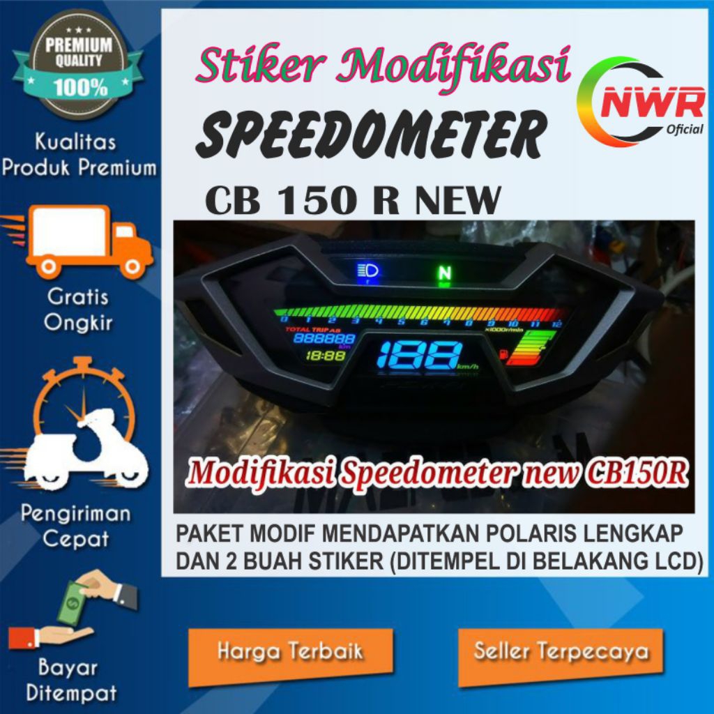 Polaris Polaris Polarizer CB 150 R ใหม่ Polaris Speedometer CB 150 R สติ๊กเกอร์ Speedometer CB 150