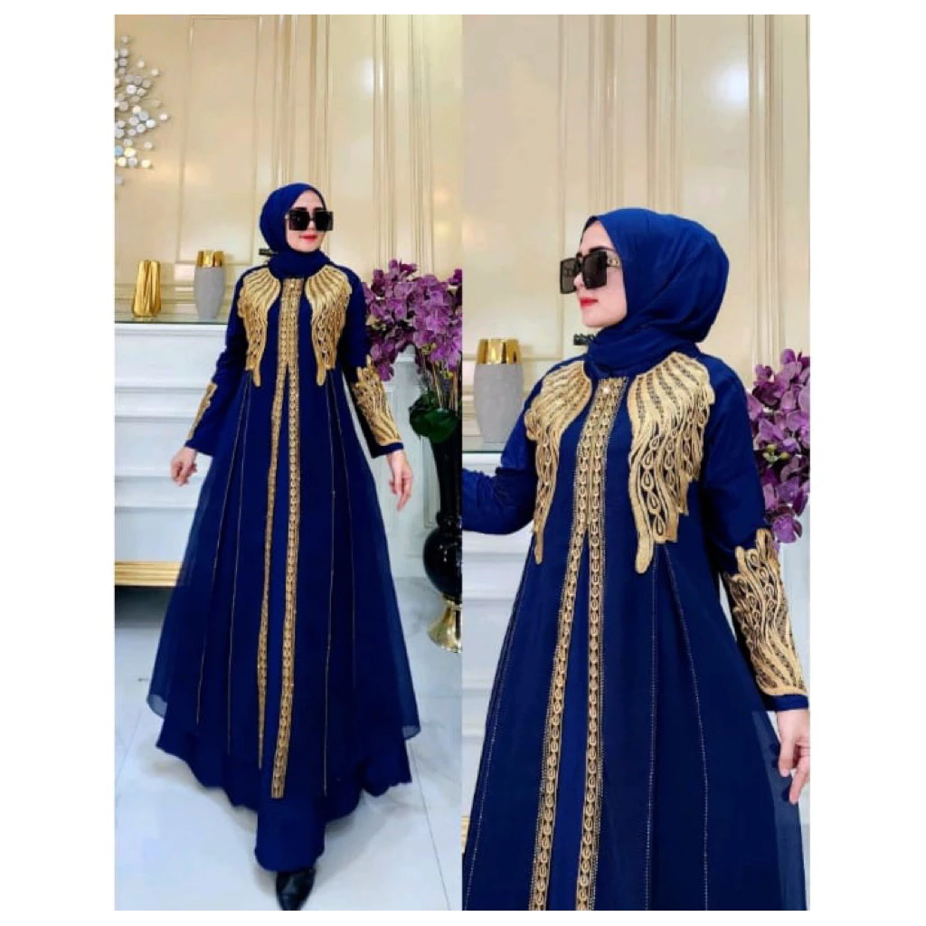 GAMIS ABAYA TRENSTORE ABAYA TURKEY FAZELA EMBROIDERY