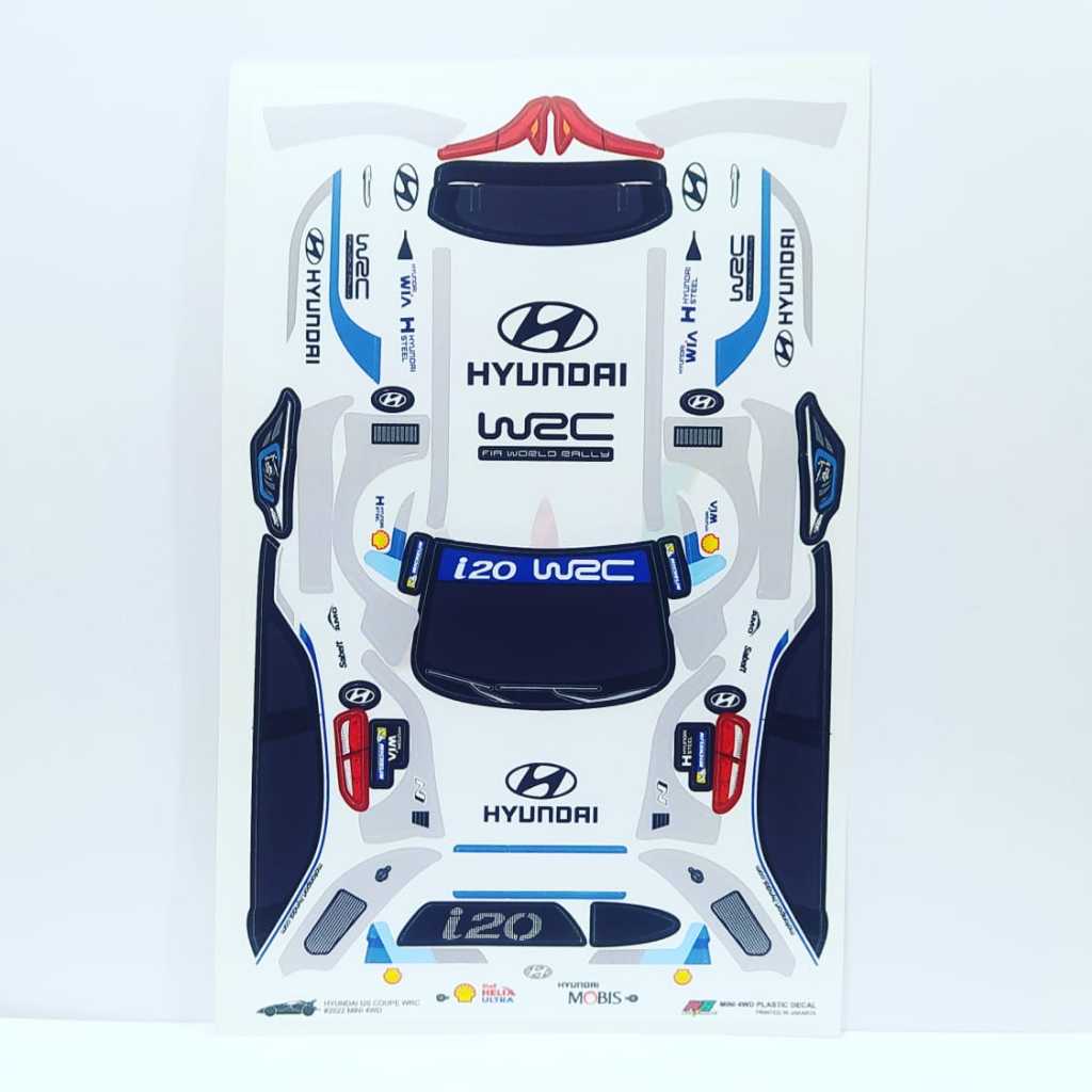 สติ๊กเกอร์ Hyundai 120 WRC - ตัวเครื่องสีขาว - Vinyl Lam. โดฟท์