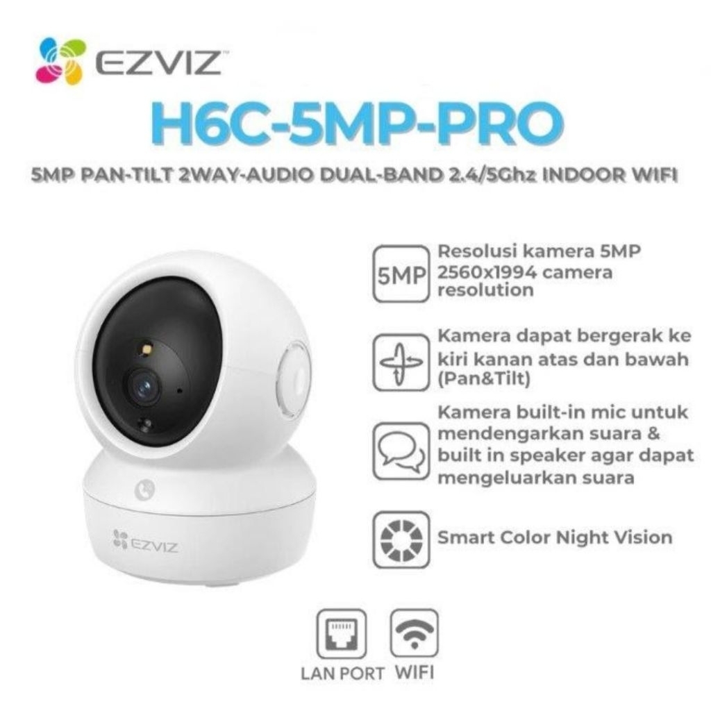 Ezviz H6C PRO 3K 5MP IP Cam ไร้สายในร่ม