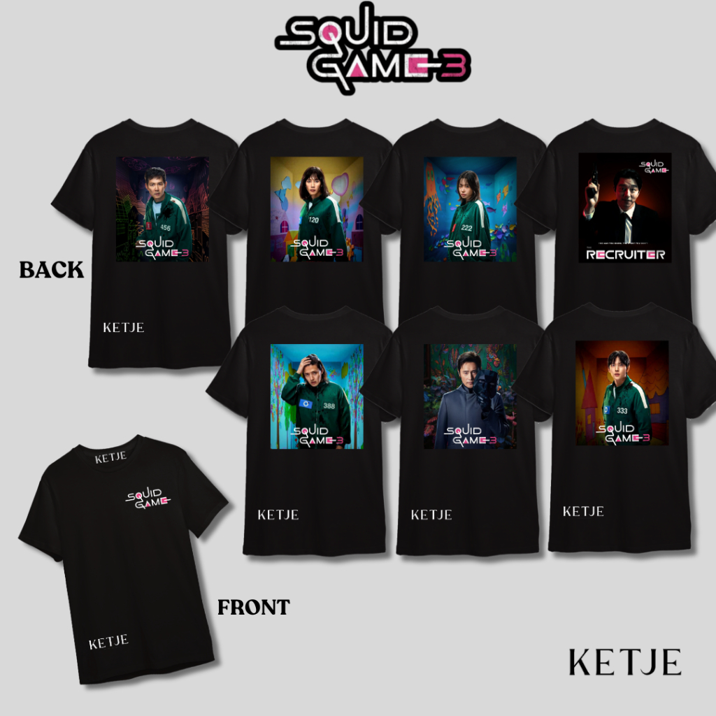 Kette - เสื้อยืดเกาหลี Kdrama Netflix Squid Game Seong Gi Hun Gihun Lee Jung Jae Hyun Ju Park Sung H